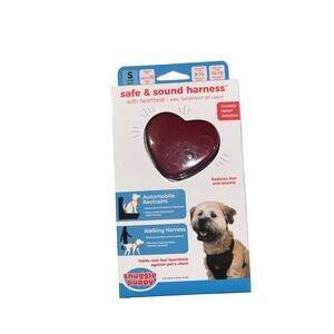 Snuggle Puppy Safe & Sound Harness Small Black Heartbeat Anxiety Relief 50226